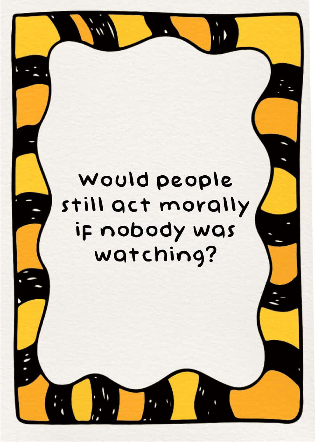 A sample question card from the deck
